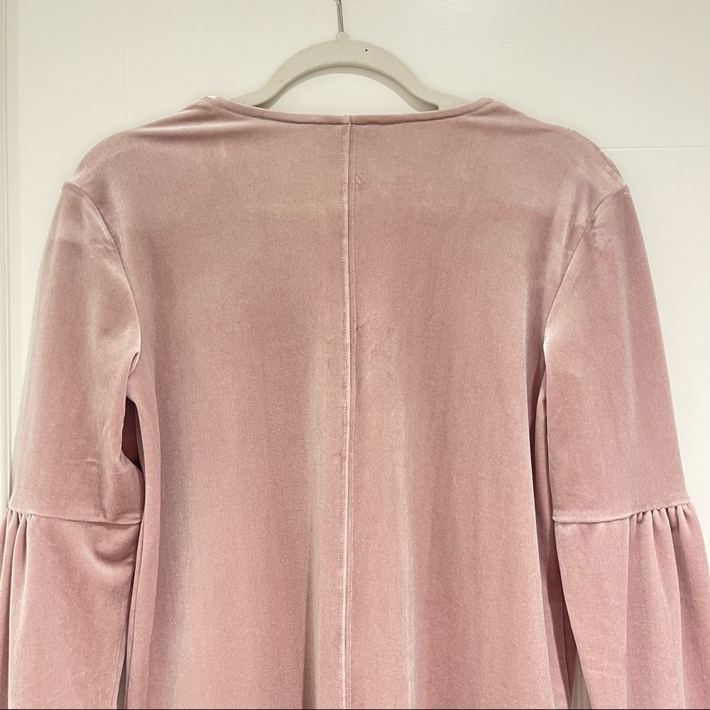 Madewell Velvet Balloon-Sleeve Dress in Lilac (XXS) - Picture 7 of 10